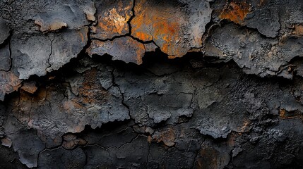 Leinwandbilder - Layered texture of cracked plaster urban environment abstract composition artistic viewpoint rich colors