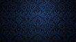 © Nurul - Dark blue damask pattern background texture.