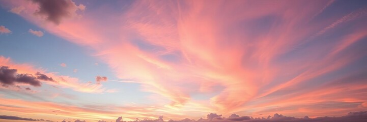 soft pastel pink and blue hues paint the sky as the sun sets, casting a dreamy and tranquil effect o