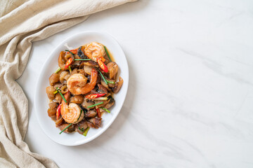 Wall Mural - Stir-Fried Sea Cucumber with Shrimps