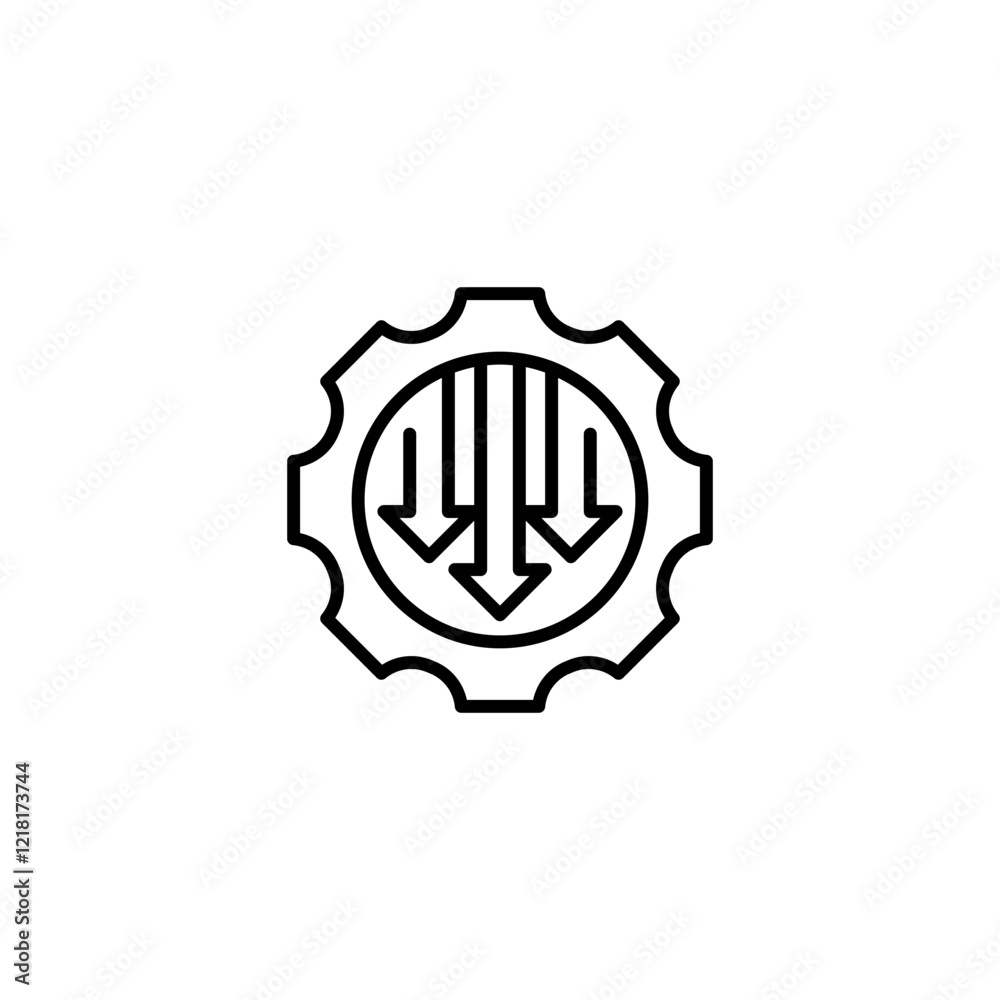 Productivity Decrease line icon. Universal creative premium symbol ...