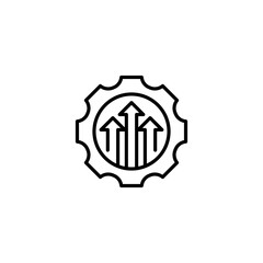 Poster - Productivity Increase line icon. Universal creative premium symbol. Vector sign icon logo template. Vector illustration