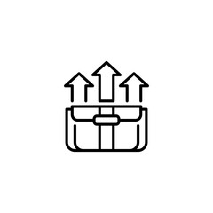 Poster - Stock Portfolio Up line icon. Universal creative premium symbol. Vector sign icon logo template. Vector illustration
