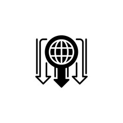 Poster - Website Traffic Decline line icon. Universal creative premium symbol. Vector sign icon logo template. Vector illustration