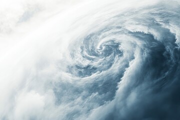 Poster - A close-up of a swirling cloud formation, displaying the raw power and beauty of nature's meteorological phenomena. Perfect for environmental studies.