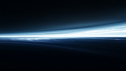 Wall Mural - abstract night sky horizon light streaks