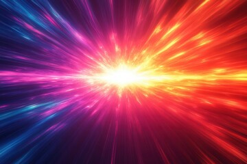 Fototapete - A vibrant explosion of colors creating a dynamic and energetic visual representation. Perfect for backgrounds, designs, or abstract themes.