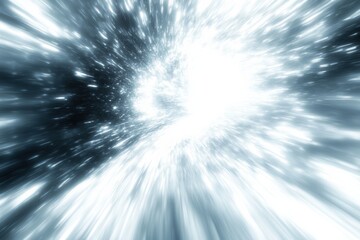 Poster - An abstract representation of light movement through space, conveying a sense of energy and motion, perfect for themes of speed and innovation.