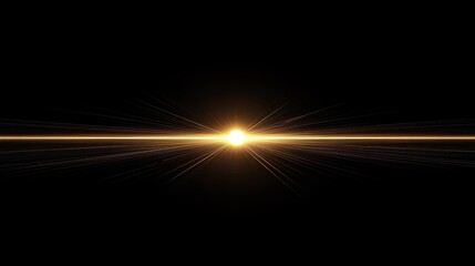 Wall Mural - Golden Light Rays Emanate From Central Starburst