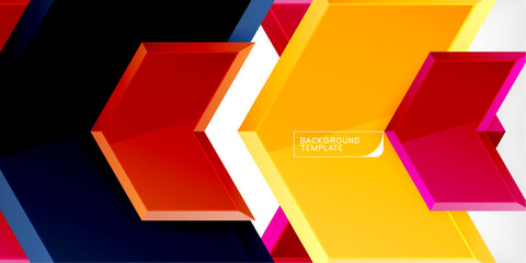 Poster - Technology dynamic arrow geometric background. Vector Illustration For Wallpaper, Banner, Background, Card, Book Illustration, landing page