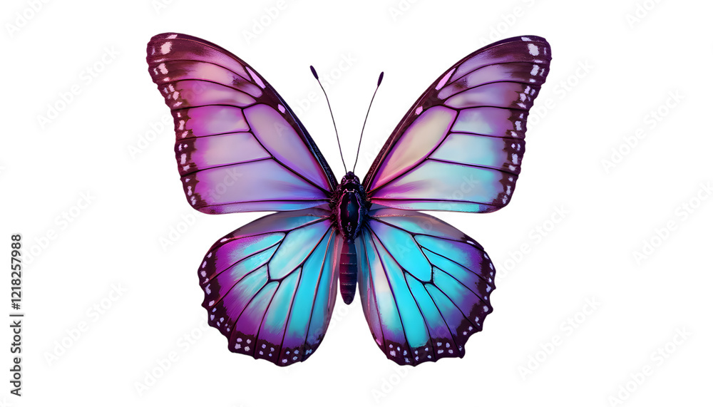 Stunning Purple Blue Butterfly Wings Isolated on Transparent Background ...