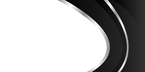 Wall Mural - black geometric background with silver lines