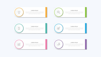 Poster - Vector infographic label design with circle infographic template design and 4-5-6 options or steps. Can be used for process diagram, presentations, workflow layout, banner, flow chart, info graph