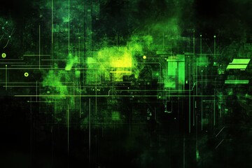 Poster - Digital background for tech, AI, data, audio, graphics. science,computer graphic