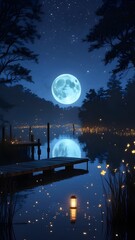Wall Mural - night view of the city