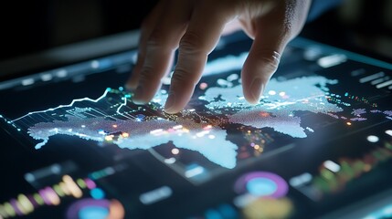 Poster - interacting with global data visualization through advanced digital interfaces