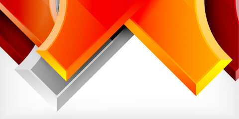 Poster - Geometric design abstract background - circles and triangles