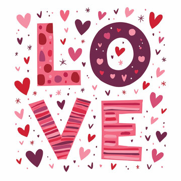 Valentines Day Calligraphy with Heart