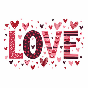 Valentines Day Calligraphy with Heart
