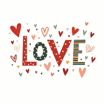 Valentines Day Calligraphy with Heart