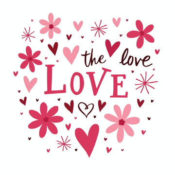 Valentines Day Calligraphy with Heart