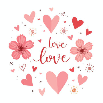 Valentines Day Calligraphy with Heart