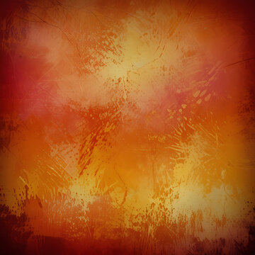 Warm gradient background with a grunge texture in orange and yellow, perfect for text overlay.