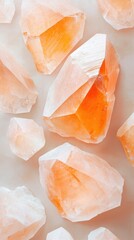 Poster - Ethereal crystal clusters translucent textures sparkling highlights bold mood background