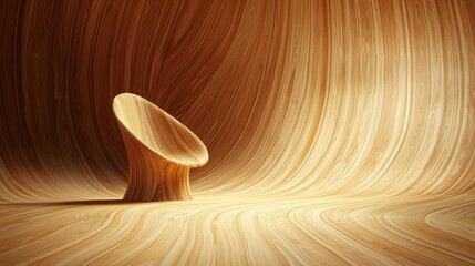 Poster - Elegant polished wooden surface with rich brown tones studio setting artistic refined mood