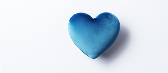 Aufkleber - Blue heart-shaped object on a white background, featuring a gradient of blue tones from dark to light, centrally positioned for emphasis.