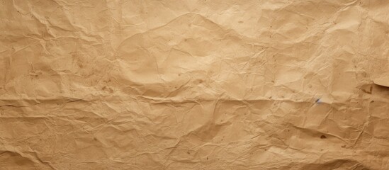 Aufkleber - Crumpled brown paper texture background with warm earthy tones showcasing subtle wrinkles and folds for artistic and vintage design applications.