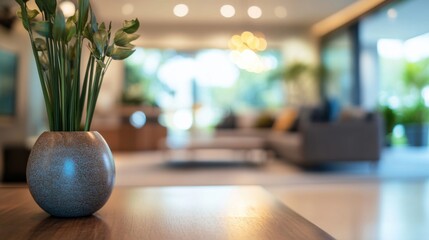 Wall Mural - a vase with flowers on a table in a room