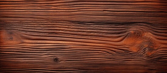 Leinwandbilder - Textured wooden plank background in rich brown tones with natural grain patterns and unique knots creating ample space for text and design elements.