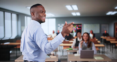 Poster - Teacher In Classroom Lesson