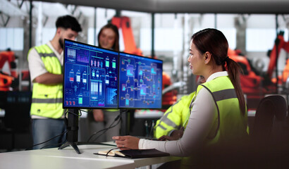 Poster - Industrial Monitoring At Car Factory