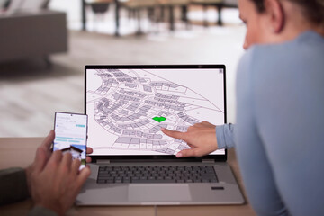 Poster - Cadastre Map And City Building Survey