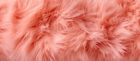 Poster - Fluffy coral textured background with soft strands creating a warm and inviting atmosphere ideal for overlaying text or images