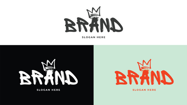 Modern graffiti ginger company logo designs concept vector
