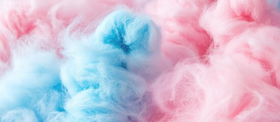 Poster - Vibrant cotton candy swirls in soft blue and pink hues, creating a whimsical backdrop filled with sweetness and joy, positioned for enchanting visuals.
