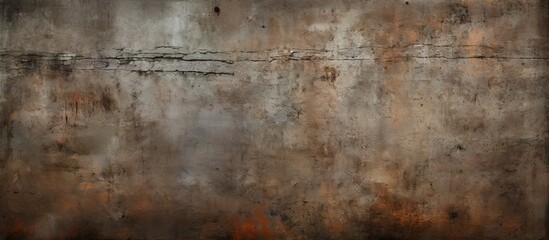 Leinwandbilder - Grunge textured wall background featuring earthy tones of brown, gray, and rust with a distressed surface, ideal for artistic design projects.