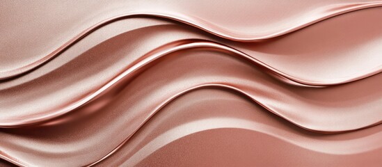 Leinwandbilder - Rose gold wave curves in soft, flowing layers create an elegant backdrop with a smooth texture ideal for sophisticated design projects