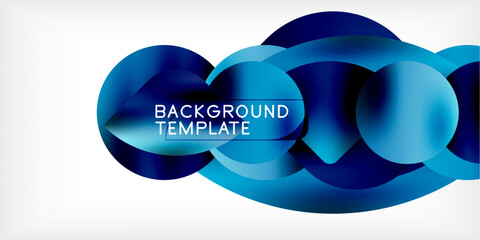 Aufkleber - Color geometric shapes background shadow circles