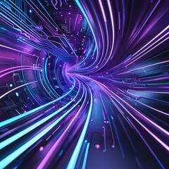 Wall Mural - 3d illustration of abstract technology background with high tech elements, computer generated