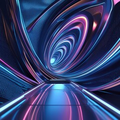 Wall Mural - 3d illustration of abstract technology background with high tech elements, computer generated