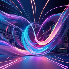 Wall Mural - 3d illustration of abstract technology background with high tech elements, computer generated