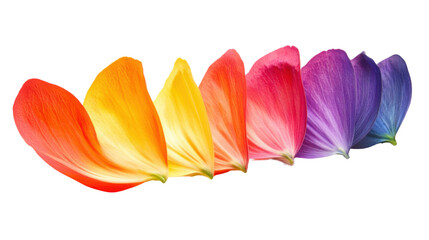 Rose petal on transparent background