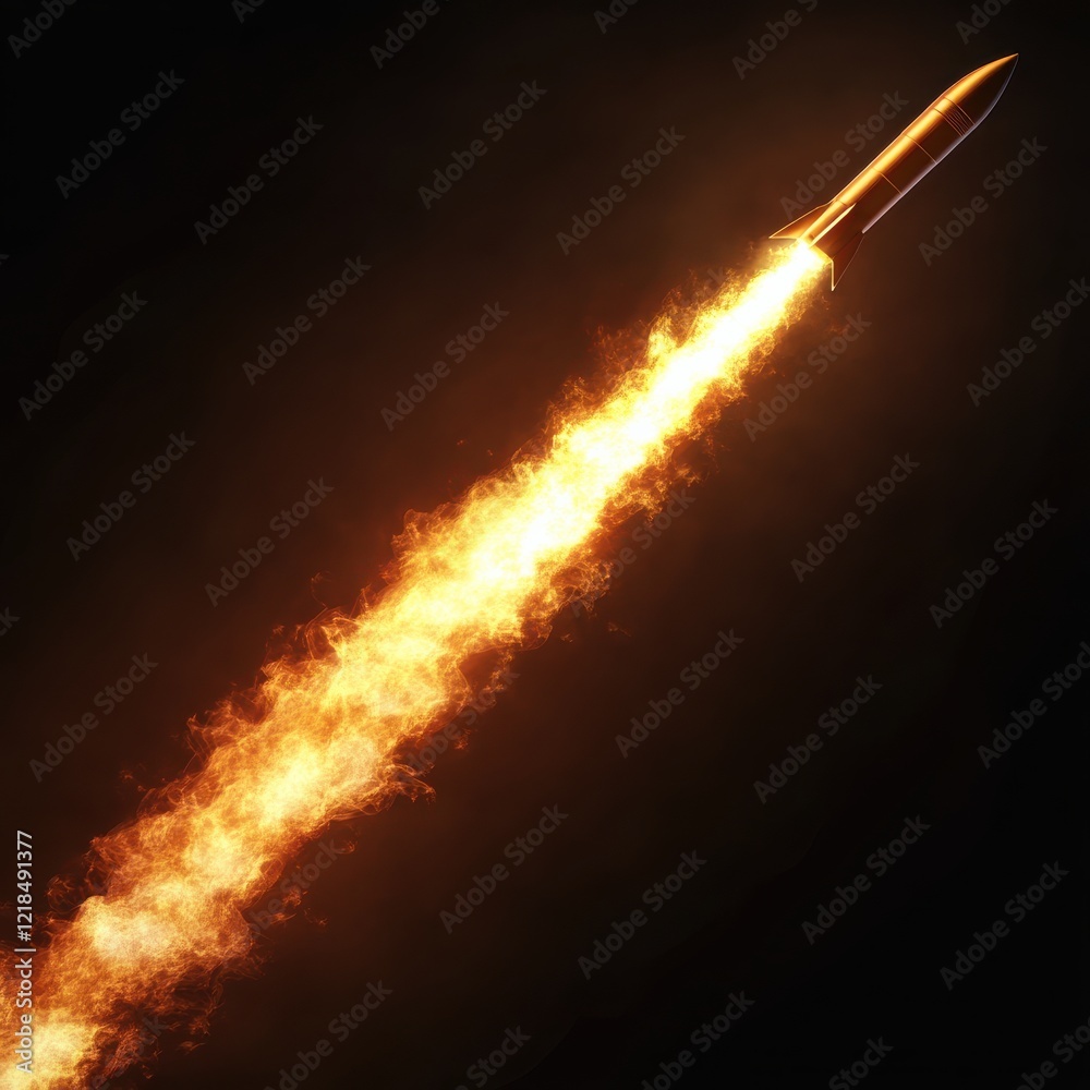 Rocket launch event space digital art night sky dramatic view power and ...