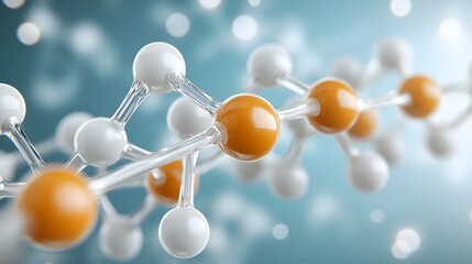 Fototapete - Bright and colorful scientific representation of complex molecular and protein structures forming intricate and dynamic backgrounds perfect for biotech medical and pharmaceutical concepts