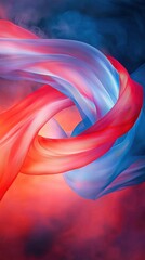 Poster - Dynamic light streaks intertwining in a dark smoky background for visual art creation