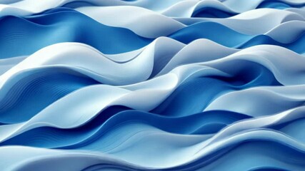 Poster - dynamic blue wave patterns flow in abstract movement animation